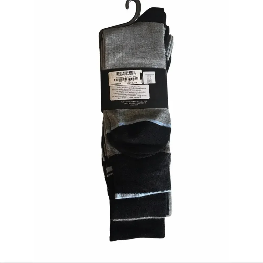 Alfani 4-pack Trouser Socks Light Blue Grey Black
